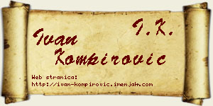 Ivan Kompirović vizit kartica